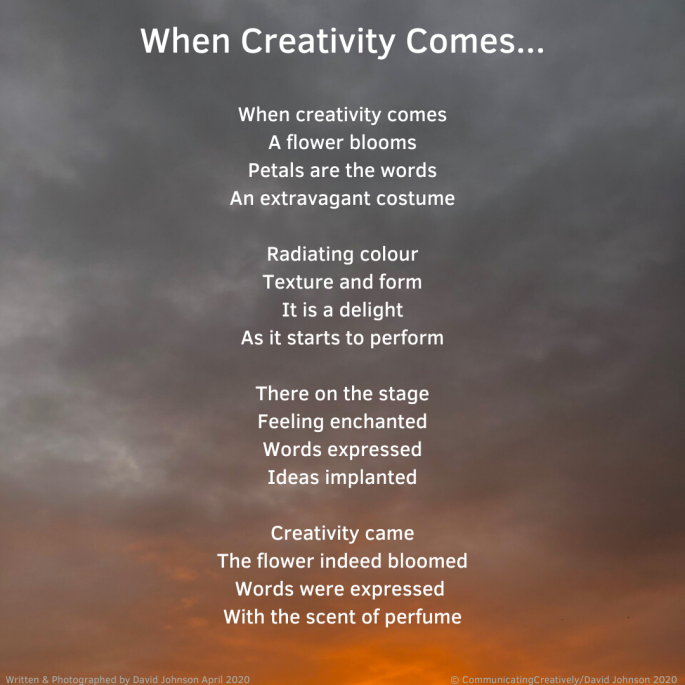 When creativity comes